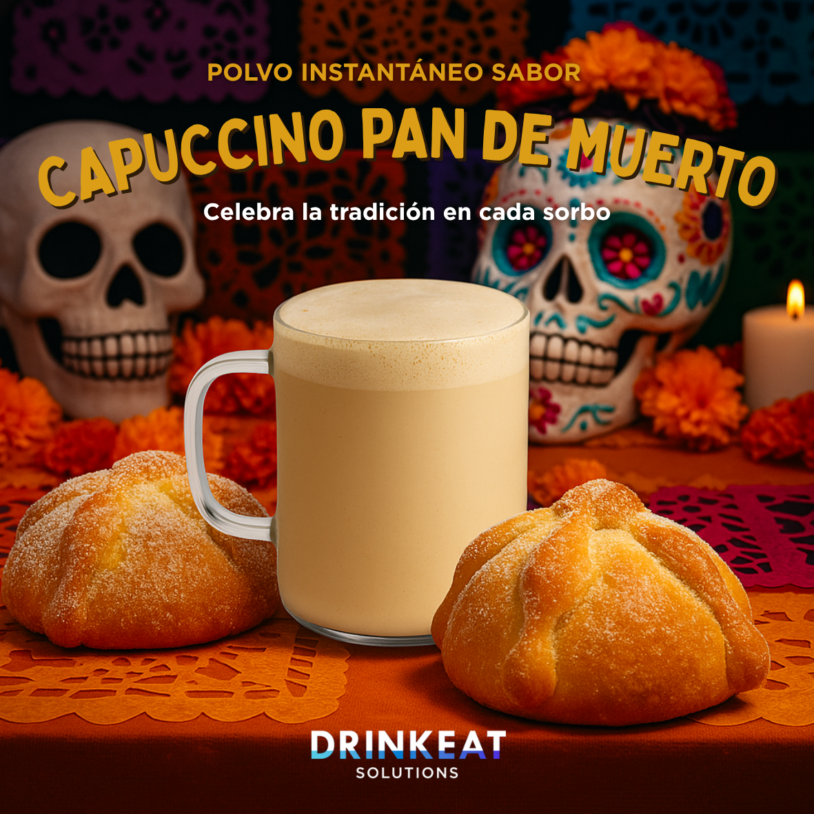 Capuccino Pan de Muerto